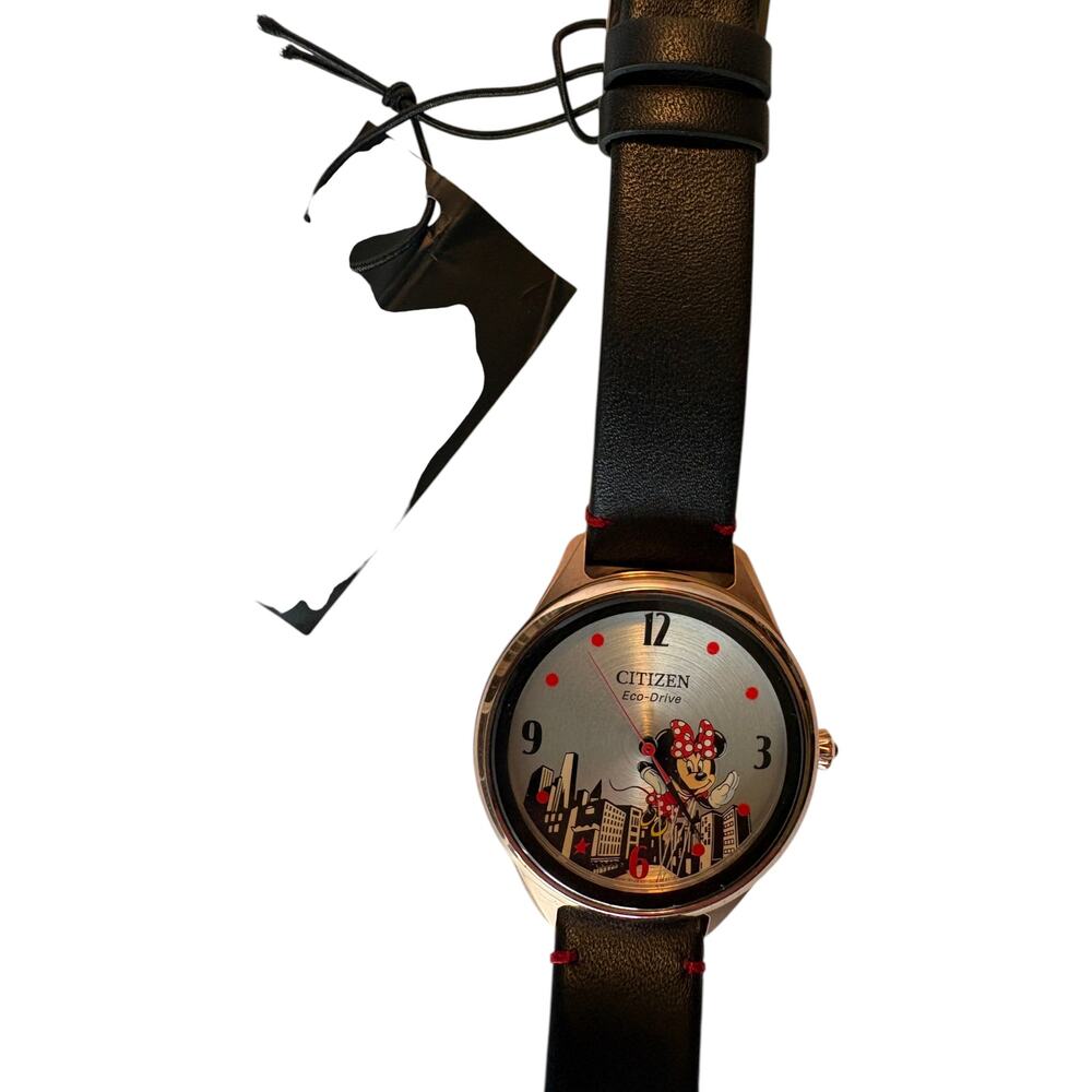 Citizen Eco-Drive Minnie Mouse Disney Character Dial Watch - NWT - Picture 4 of 10